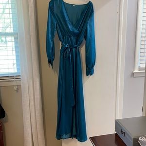 Blue wrap maxi